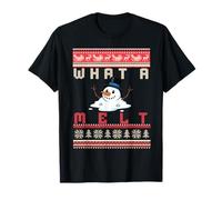 What A Melt Funny Snowman Christmas Sweater Knit Festive T-Shirt