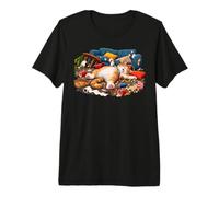 What A Wrecked Funny Orange Tabby Kitten CAT Pooped Out Premium T-Shirt