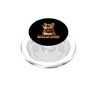 What Am I Doing With My Lives (Funny Cat Graphic) PopSockets PopGrip for MagSafe