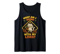 What Am I Doing with My Lives - Funny Cat Tank Top
