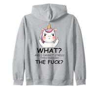 What And I Cannot Stress This Enough The Fuck Unicorn Funny Zip Hoodie