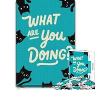 What Are You Doing？ Cats Wooden Jigsaw Puzzle 300 Pieces, Hobby Gift | A hands-on home pastime - a practical indoor pastime on quiet evenings.