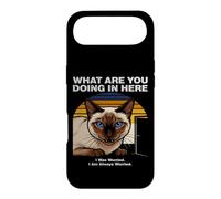 What Are You Doing In Here Anxious Siamese Cat Case for iPhone Air