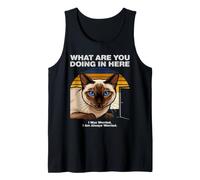 What are You Doing in Here Anxious Siamese Cat Tank Top