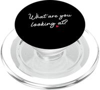 What Are You Looking At? Sassy Rebel Attitude Statement PopSockets PopGrip for MagSafe