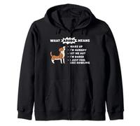 What Aroo Means Beagle Dog Zip Hoodie