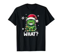 What? Bad Cat Christmas Lights Bah Humbug Cat Lover Xmas T-Shirt