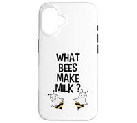 What Bees Make Milk Funny Cute Boo Bees Halloween Joke Case for iPhone 16