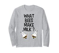 What Bees Make Milk Funny Cute Boo Bees Halloween Joke Long Sleeve T-Shirt