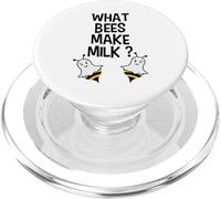 What Bees Make Milk Funny Cute Boo Bees Halloween Joke PopSockets PopGrip for MagSafe