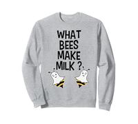 What Bees Make Milk Funny Cute Boo Bees Halloween Joke Sweatshirt