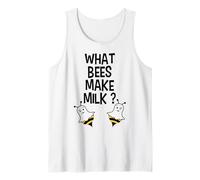 What Bees Make Milk Funny Cute Boo Bees Halloween Joke Tank Top