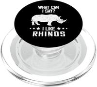 What Can I Say Wildlife Rhinoceros Animal Rights Rhino PopSockets PopGrip for MagSafe