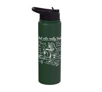What Cats Really Think, Cat Physics & Cat Humor Stainless Steel Insulated Water Bottle