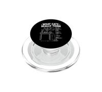 What Cats Really Think Cat Physics Funny Feline Science Math PopSockets PopGrip for MagSafe