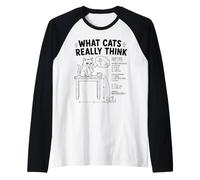 What Cats Really Think Cat Physics Funny Feline Science Math Raglan Baseball Tee