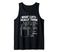 What Cats Really Think Cat Physics Funny Feline Science Math Tank Top