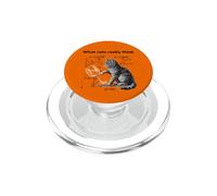 What Cats Really Think Funny Cat Physics Humor Men Women PopSockets PopGrip for MagSafe