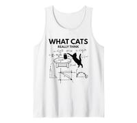 What Cats Really Think Funny Cat Physics Humor Science Stuff Tank Top