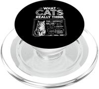 What Cats Really Think Funny Chalkboard Science Design PopSockets PopGrip for MagSafe