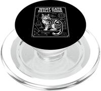What Cats Really Think Funny Chalkboard Science Design PopSockets PopGrip for MagSafe