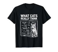 What Cats Really Think Funny Chalkboard Science Design Value Graphic T-Shirt