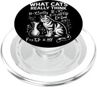What Cats Really Think Funny Physics Cat Science Humor PopSockets PopGrip for MagSafe