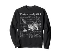What Cats Really Think Funny Physics Math Kitty Kitten Sweatshirt