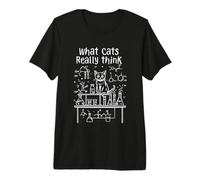 What Cats Really Think, Funny Physics Science for Cat Lovers Premium T-Shirt