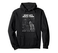 What Cats Really Think, Funny Physics Science For Cat Lovers Pullover Hoodie