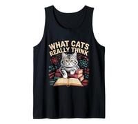 What Cats Really Think, Funny Physics Science for Cat Lovers Tank Top