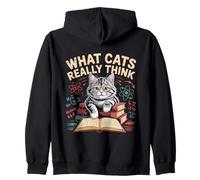 What Cats Really Think, Funny Physics Science For Cat Lovers Zip Hoodie