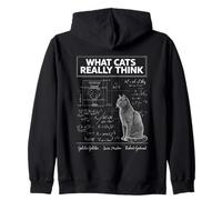 What Cats Really Think, Funny Physics Science For Cat Lovers Zip Hoodie