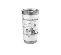 What Cats Really Think Funny Physics Science Nerdy Cat Meme Stainless Steel Insulated Tumbler