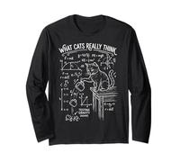 What Cats Really Think Funny Sarcastic Science & Physics Cat Long Sleeve T-Shirt