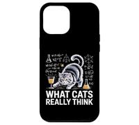 What Cats Really Think Funny Science Cat Knock Over Drink Case for iPhone 12 Pro Max