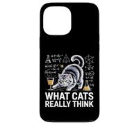 What Cats Really Think Funny Science Cat Knock Over Drink Case for iPhone 13 Pro Max