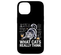What Cats Really Think Funny Science Cat Knock Over Drink Case for iPhone 14