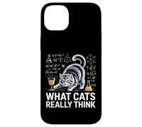 What Cats Really Think Funny Science Cat Knock Over Drink Case for iPhone 14 Plus
