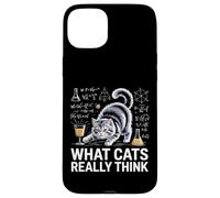 What Cats Really Think Funny Science Cat Knock Over Drink Case for iPhone 15 Plus