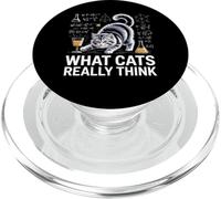 What Cats Really Think Funny Science Cat Knock Over Drink PopSockets PopGrip for MagSafe