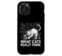 What Cats Really Think Funny Science Cat Knock Over Glass Case for iPhone 11 Pro