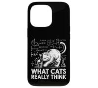 What Cats Really Think Funny Science Cat Knock Over Glass Case for iPhone 13 Pro