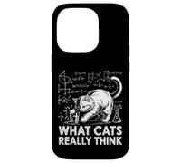 What Cats Really Think Funny Science Cat Knock Over Glass Case for iPhone 14 Pro