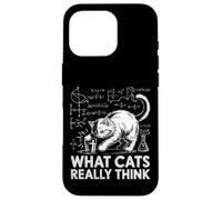 What Cats Really Think Funny Science Cat Knock Over Glass Case for iPhone 16 Pro