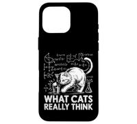 What Cats Really Think Funny Science Cat Knock Over Glass Case for iPhone 16 Pro Max