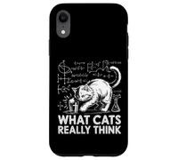 What Cats Really Think Funny Science Cat Knock Over Glass Case for iPhone XR
