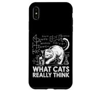 What Cats Really Think Funny Science Cat Knock Over Glass Case for iPhone XS Max