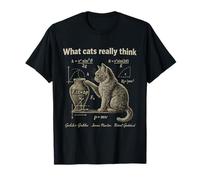 What Cats Really Think Funny Science Cat Vintage Physics T-Shirt