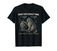 What Cats Really Think Funny Science Cat Vintage Physics T-Shirt
